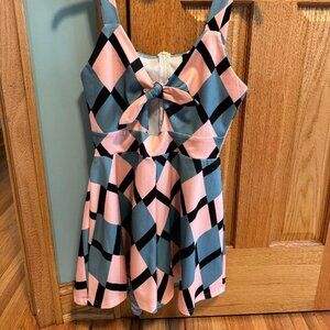 Blue, Pink, and Black CBR Romper Size M